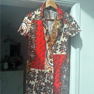 Zara Men's Multicolor Patchwork Shirt